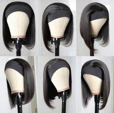 Wholesale Hair Distributors 12A Grade Wigs Headband Straight Bob Wigs