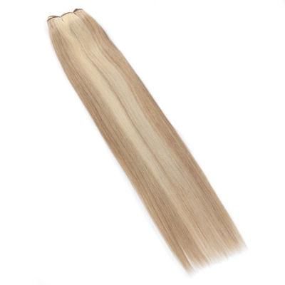 Double Drawn Straight Human Hair Extension Raw Virgin Flat Weft