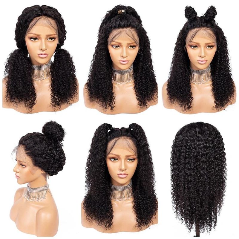 13X4 Human Hair Curly Lace Frontal Wig Deep Wave Wigs