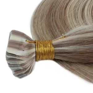 Wholesale Price Remy Hair Skin Weft Straight 18inch Color Blonde Hair Extension