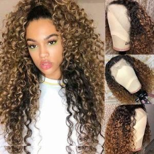 150% Density Curly Human Full Lace Hair Wigs with Swiss Lace