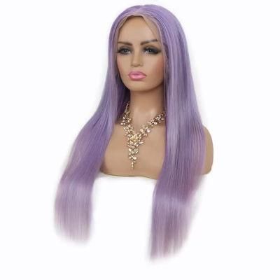 360 Lace Wigs 28&quot; Free Part Lace Frontal Wigs Purple Synthetic Wig