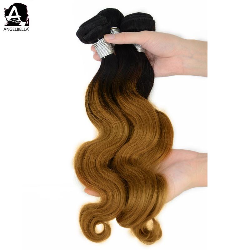 Angelbella High Quality Cheap Price Brazilian Hair Weaving Colorful Remy Human Hair