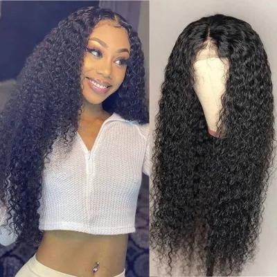 Moonhair 100% Virgin Hair Transparent Lace Front Wigs Afro Curly Kinky Wigs for Black Women