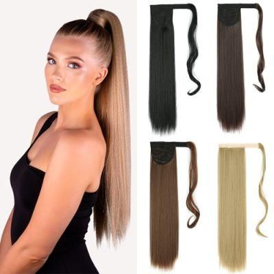 Long Straight Ponytail Hair Synthetic Extensions
