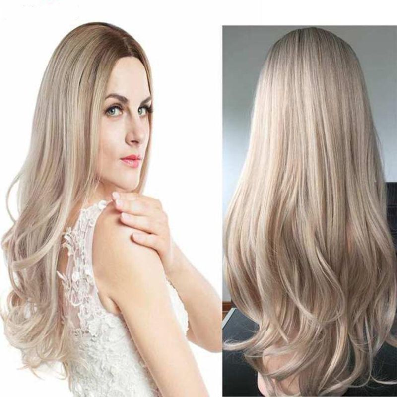 Mixed 1b 30bt27 /Black Dark Brown /430bt27 / P1b/30 / Mix30s /2 85 613/Blonde/ Color Long Wavy Synthetic Wigs for Women Middle Part Wig
