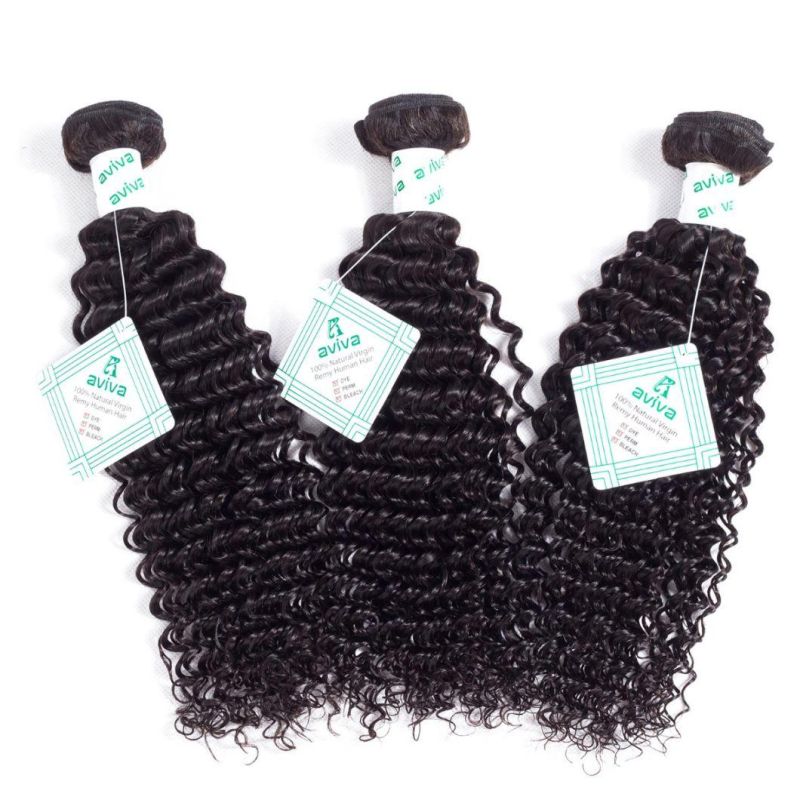 8A Unprocessed Brazilian Curly Human Extension Virgin Hair Weave