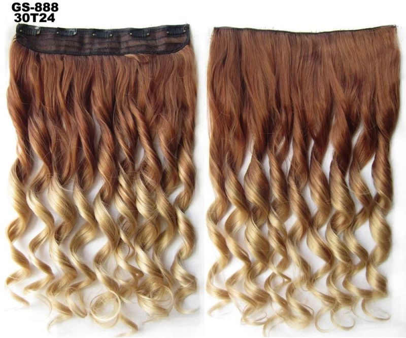 5clips One-Piece 22"-24" Body Wavy Clip in Hair Extensions Hairpiece
