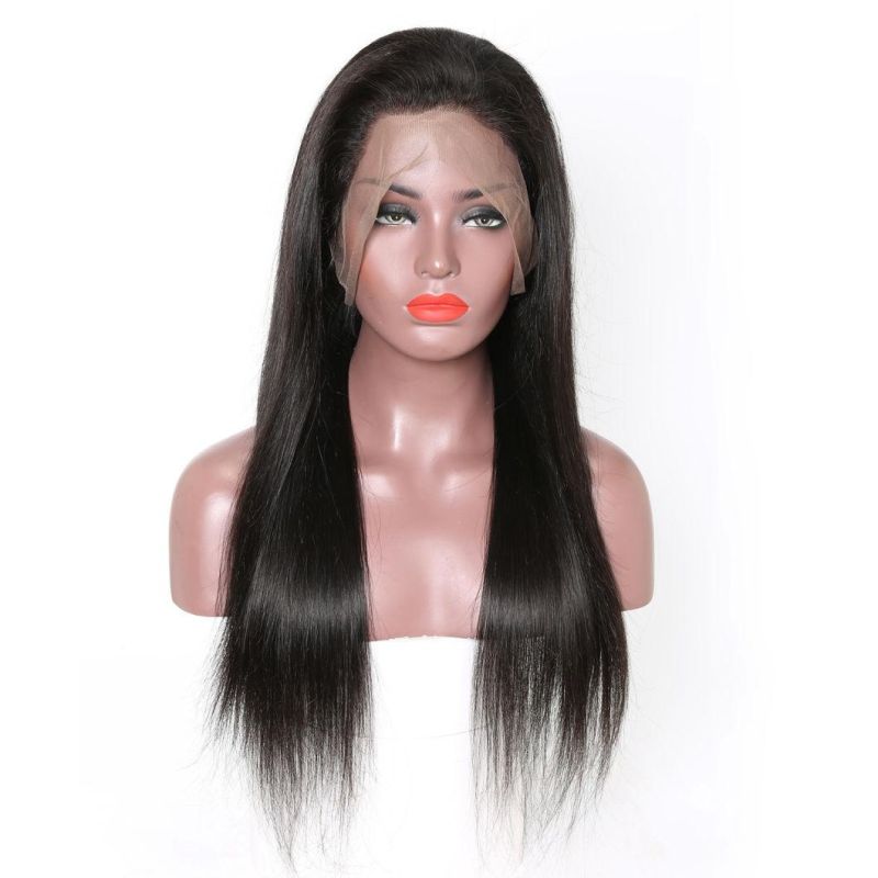 Natural Black Color Human Hair, 360 HD Transparent Frontal Lace, Brazilian Virgin Remy Human Hair Wig, Long Straight Human Hair for Black Women 10"-30"