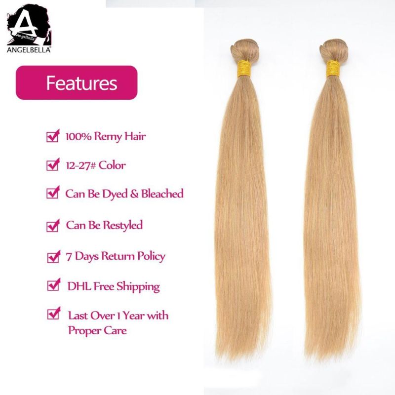 Angelbella New Styles Chinese Hair Highlight 12#-27# Virgin Remy Human Hair Bundles Weaving