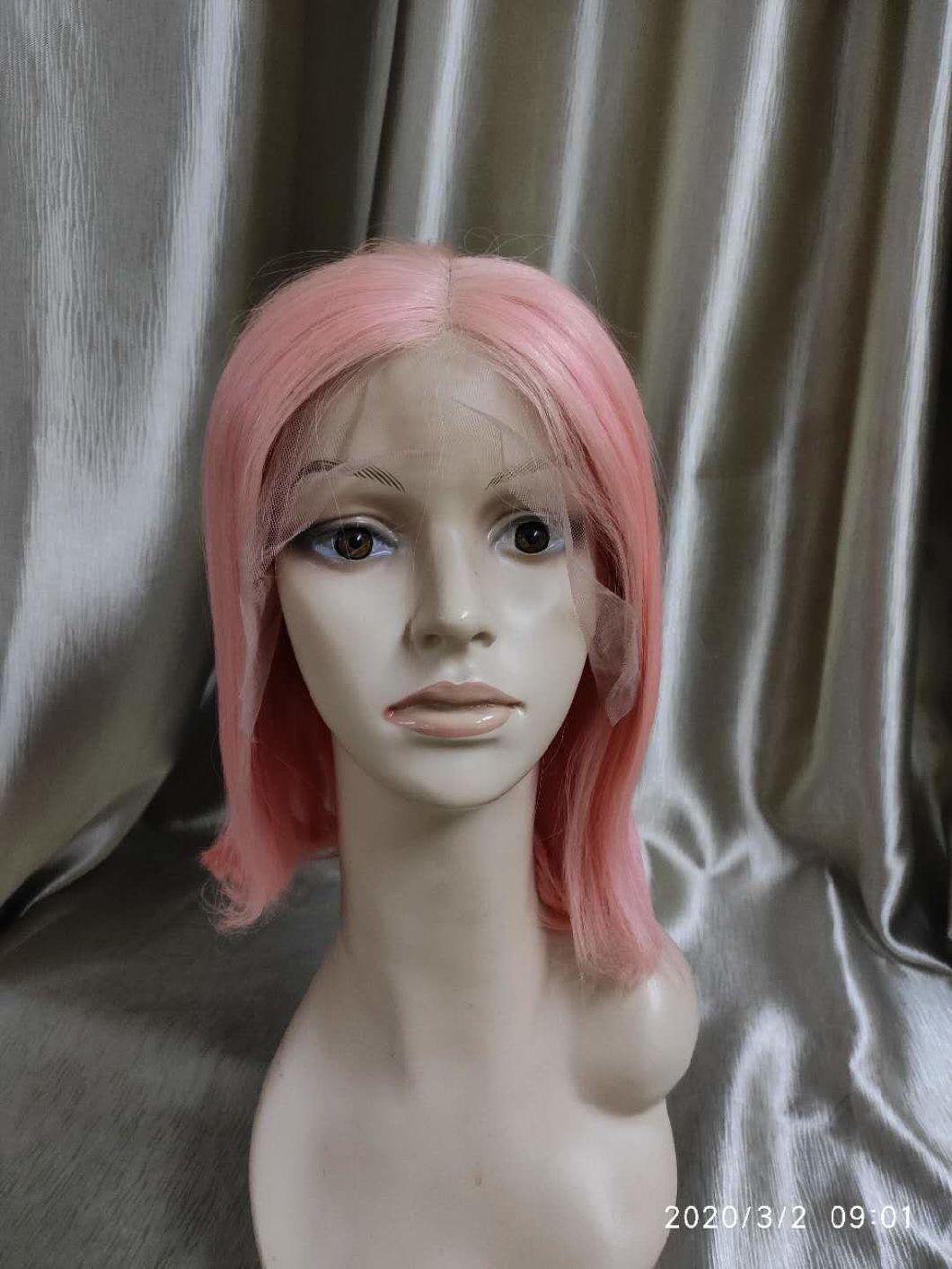 Fancy Color Human Hair Wig Lace Frontal Wig