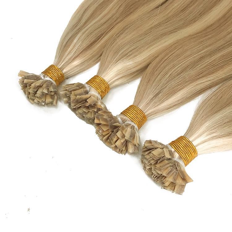 Suppliers 100% Human Hair Extension Remy Russian Hair Flat Tip Hair Extension Flat Tip