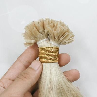 Russian Keratin Double Drawn Blonde Virgin Cuticle Aligned U Tip Hair Extensions #60