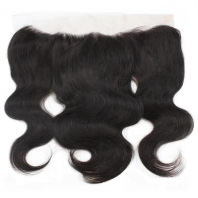 9A 13*4 Lace Front Closure Body Wavy Virgin Remy Human Hair Weaving #Black
