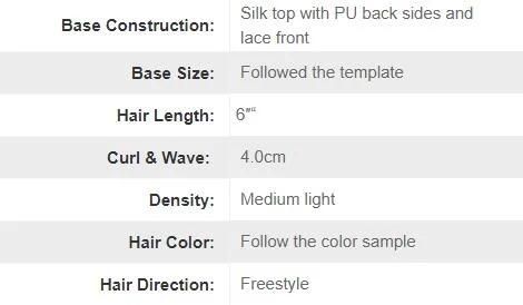 Lw3035 Silk Top Base Lace Front Hair Products