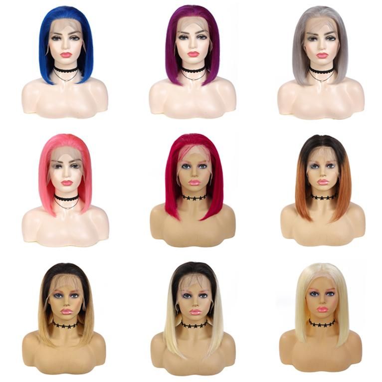 Kbeth Human Hair Wig with Bang Italy Black Women 100% Virgin Remy Custom Colors Straight Yellow Wine Red Brown Grey 613 Swiss Lace Wigs at Wholesale Price