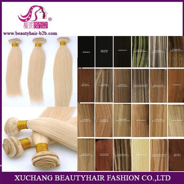 Remy Russian Blonde Color Straight Double Drawn Weft Human Hair Extensions3 Buyers