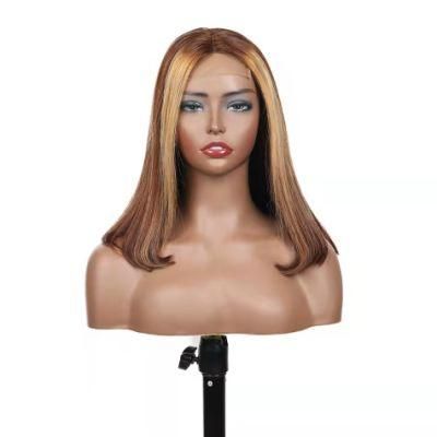 P4 / 30 Front Lace Human Hair Bobbing Headgear 4 &times; 4 Bob Lace Front Lace Wig