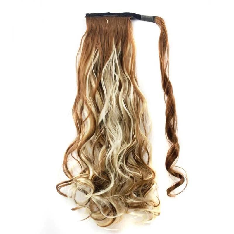 Human Hair Extension Magic Paste Drawstring Ponytail Bundles Hair Braid