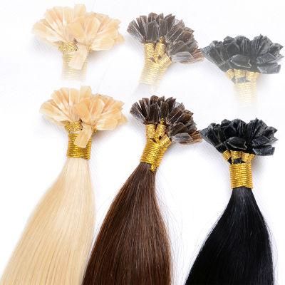 Keratin U Tip 1 Gram Each Strand Nail Tip Fusion Human Hair Extension Brazilian Straight Virgin Hair