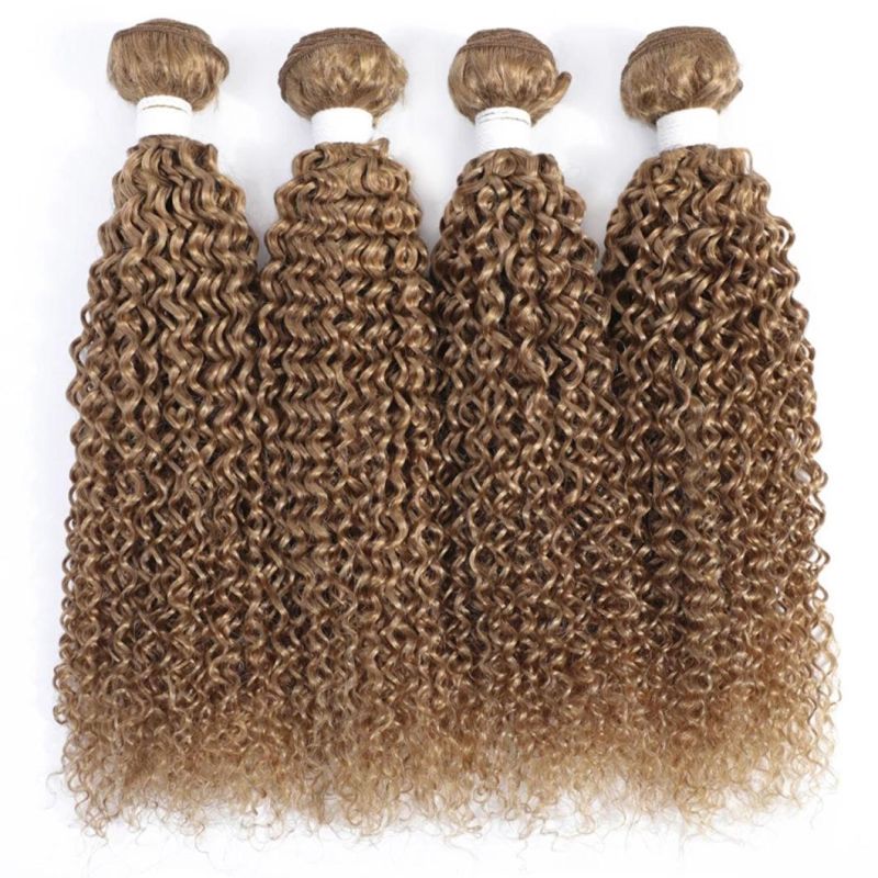 Brazilian Kinky Curly Human Hair Bundles 100% Human Hair Weave Bundles Blonde Brown Remy Hair Bundles