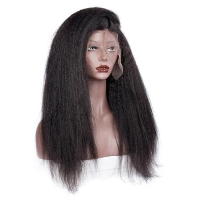 Glueless Lace Front Human Hair Wigs Pre Plucked Remy Yaki Human Hair Wigs for Black Women Indian Kinky Straight Wig Lace Frontal Wigs