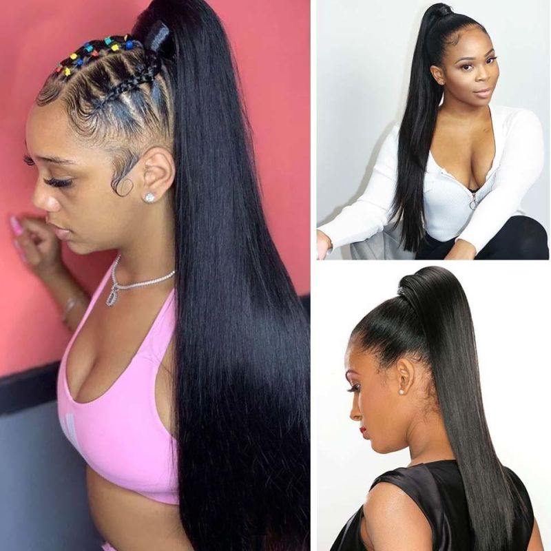 Body Wave Ponytail Wrap Around Clip in Ponytail Hair Extension