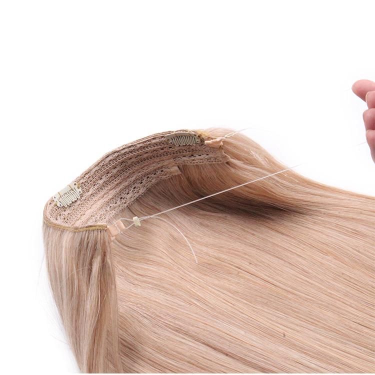 Double Drawn 100% Remy Human Hair Halo Hair Extensions