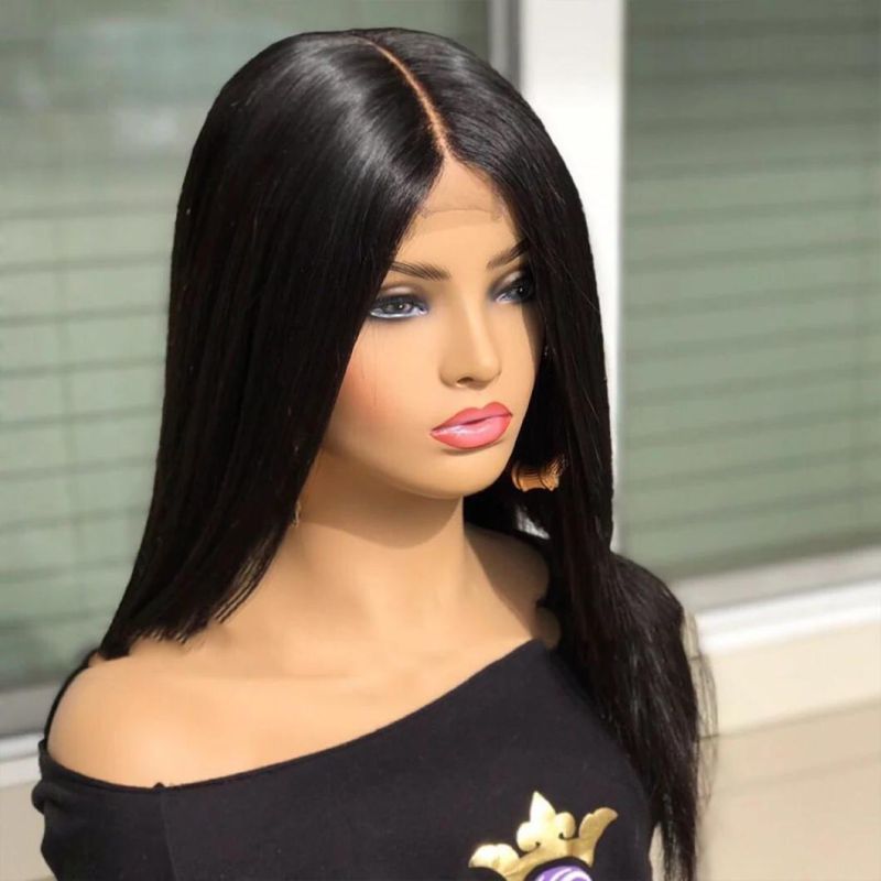 Black Straight Wig 150% Lace Front Human Hair Wigs for Women Brazilian Remy Hair Pre Plucked Lace Wig with Baby Hair 26 Inch