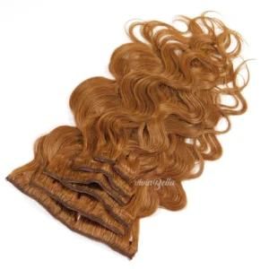 Chinese Body Wave Copper Red Clip-in 100% Human Hair