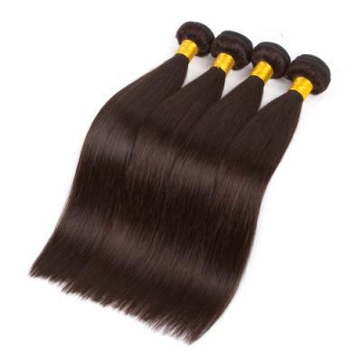 China Wholesale Factory Price 2# Brown Color Real Human Hair Extension Bundles Straight