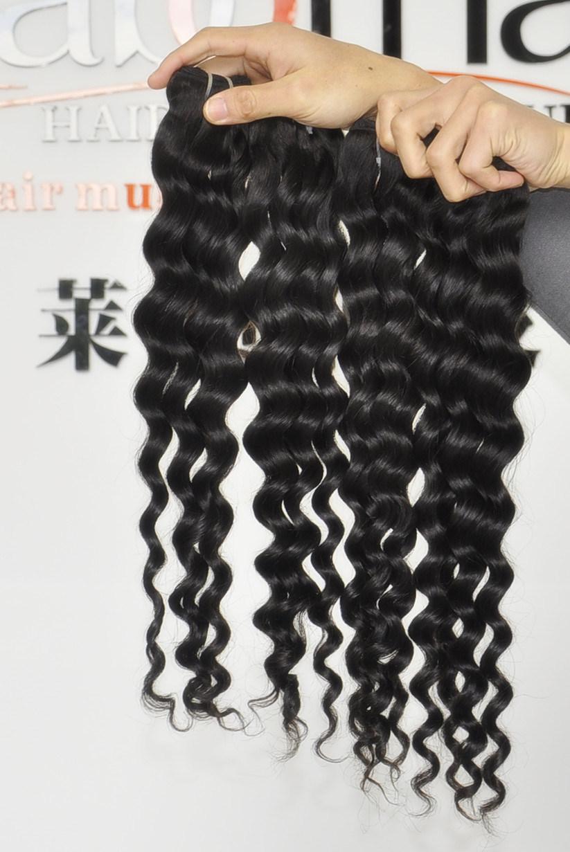 Brazilian Virgin Hair Extensions Deep Wave Hair Weave