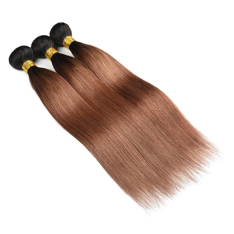 Wholesale Brazilian Hair Weave Silky Straight Bundles Human Hair Extension #T1b/30