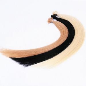 22&quot; Keratin Nail Tip Remy-Human-Hair-Extensions Black-Blonde #1 #27 #613 Silk-Straight-Thick-Hair-End-Factory-Wholesale-Price