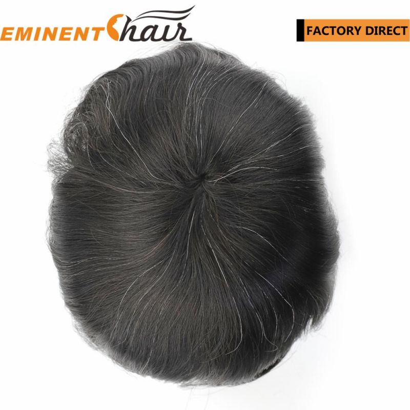 Thin Skin Human Hair Men′s Toupee