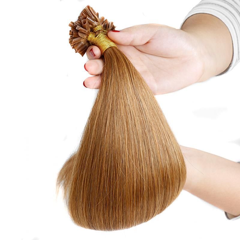 Grade 6A Double Drawn 100% Human Remy Blond Keratin Tipped Human Hair Extension, U Tip Hair/I Tip Hair/Flat Tip Hair