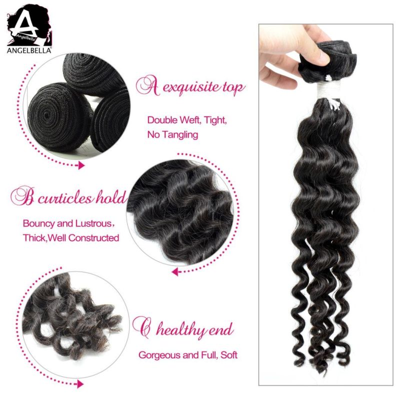 Angelbella Indian Fashion Virgin Hair Weft Natural Color Loose Deep Funmi Hair Bundles