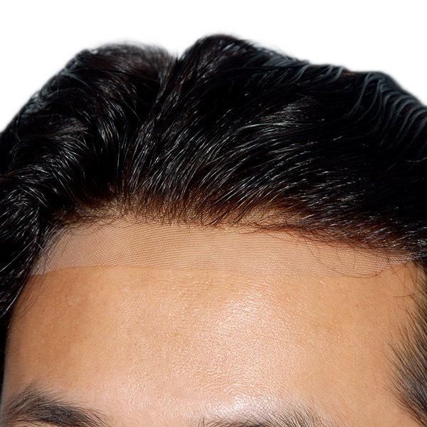 Transparent Skin with French Lace Front Hair System for Men