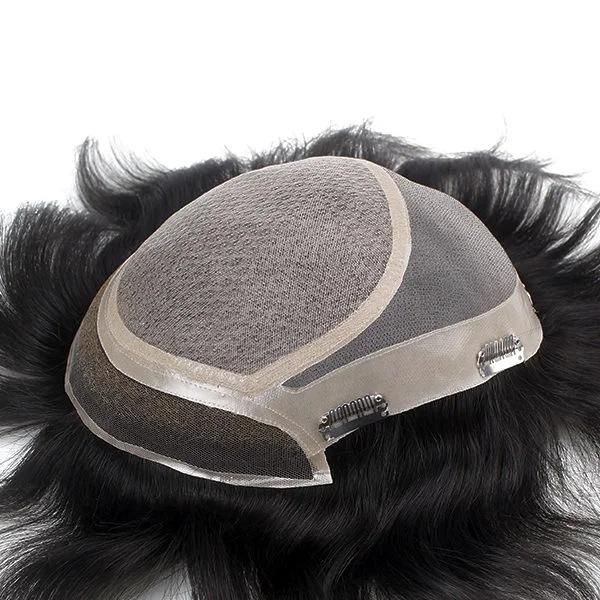 Lw4397: Durable Fine Mono Men′s Hair Toupee with Natural Silk Top