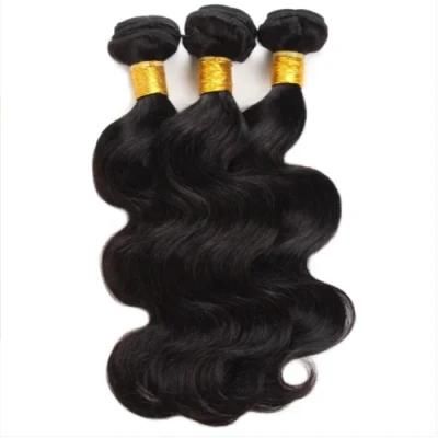 Riiisca Brazilian Hair Weave 3 Bundles with Double Weft Body Wave Human Hair Bundles with Closure Remy Hair