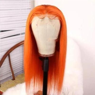 Riisca Color Human Hair Lace Front Wigs Straight Virgin Human Hair with Baby Hair Pre-Plucked Straight Lace Frontal Wig