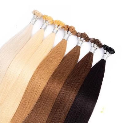 Straight Human Fusion Hair Nail U Tip Machine Made Remy Human Hair Extensions 0.8g/PCS Muti-Color Extensions Virgin Hair