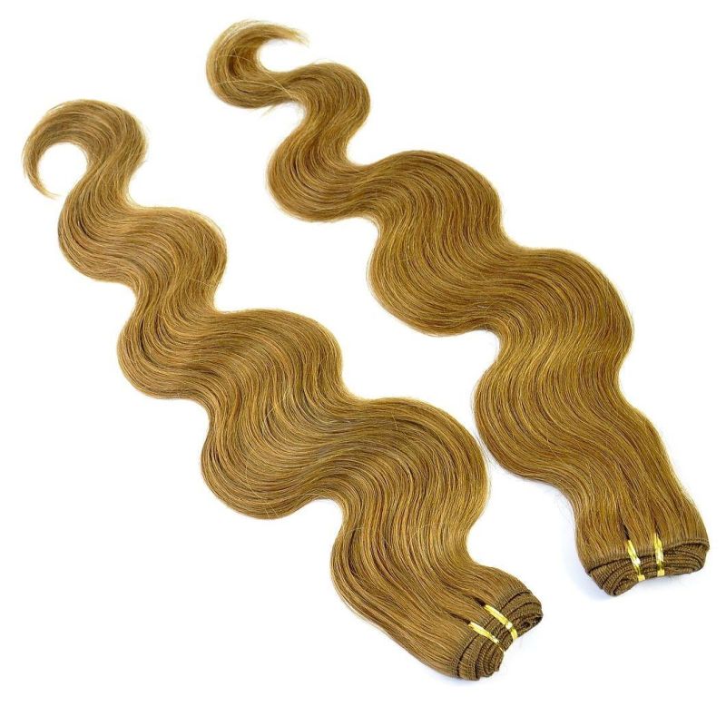 Fashion Hair Brown Color Body Wavy Human Hair Weft