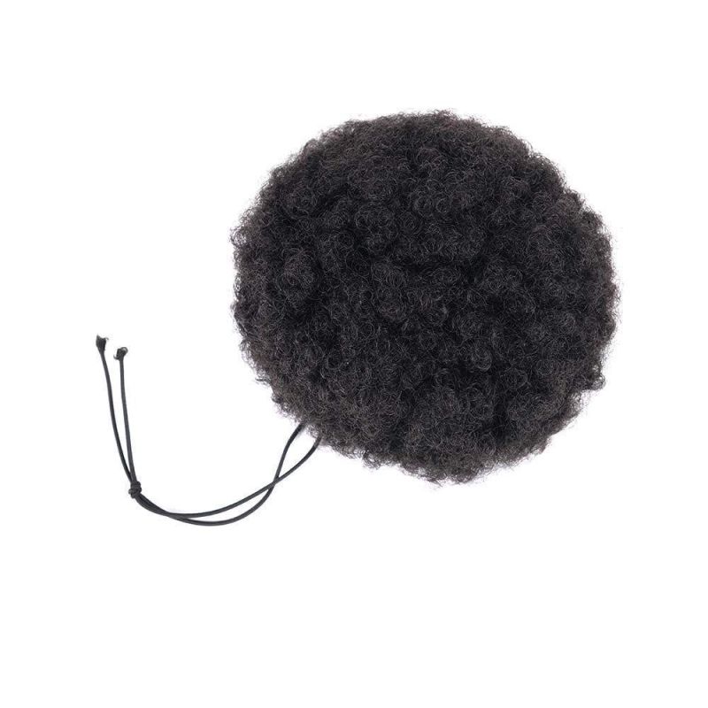 8inch Short Afro Curly Hair Extensions Synthetic Human Hair Wigs Scrunchies