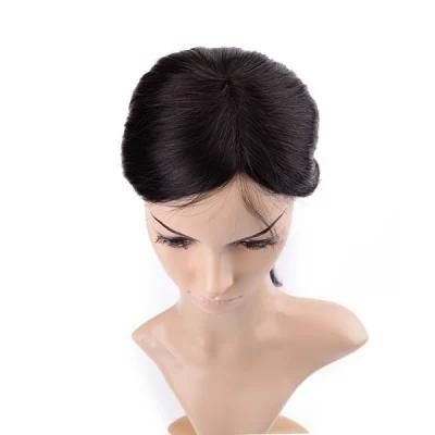 Silk Women Hair Systems with Mono Base and Double Lace Ended on Edge Women&prime;s Toupee