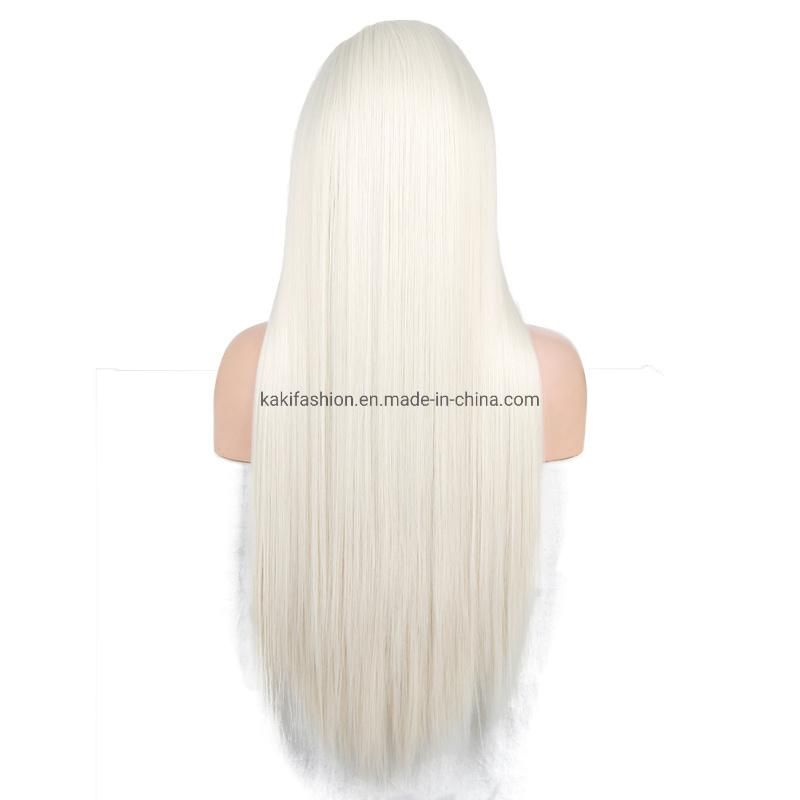 Latest Silky Straight Synthetic Frontal Lace Swiss Artificial Women Fiber Hair Wig