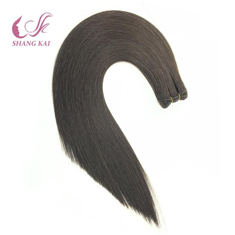 Best Selling Dark Brown Brazilian Double Drawn Hair Weft Extensions