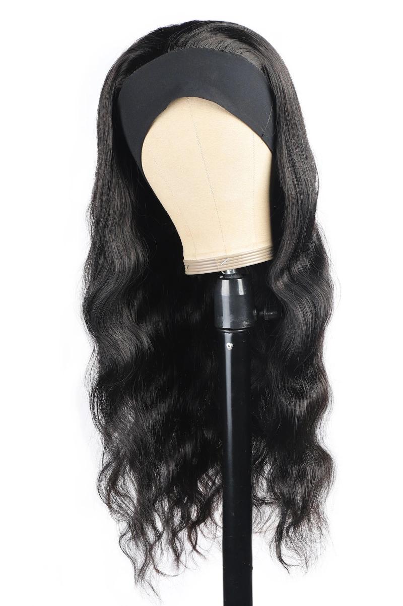 Wholesale Body Wave Virgin Human Hair Glueless Non Lace Headband Wigs for Black Women