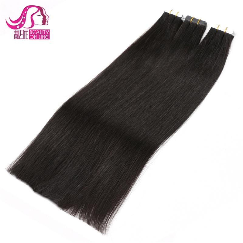 Wholesale 100% Natural Human Hair Double Sided Tape Hair Extension