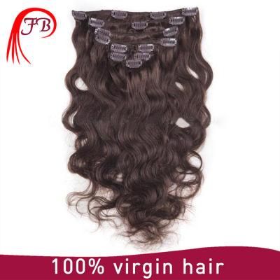 Hot Sale Clip-on Hair Mongolian Human Natural Wave Hair Extension